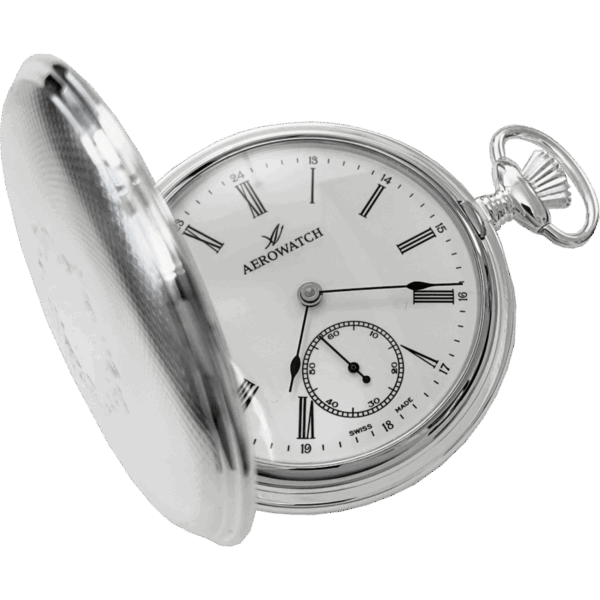 Lommeur herre sølvbelagt, opptrekk