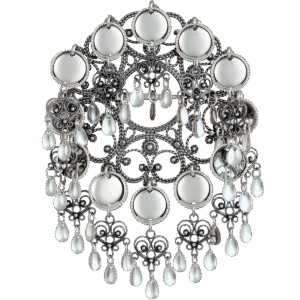 Sølje med 14 mm trådkantlauv, oksidert