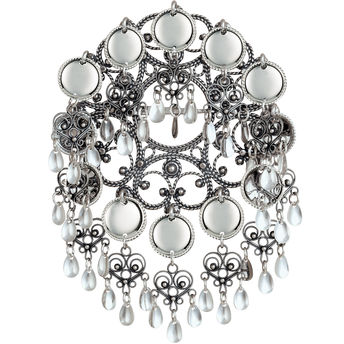 Sølje med 14 mm trådkantlauv, oksidert - Bilde 1