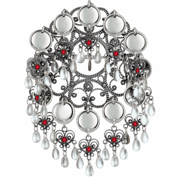 Sølje med stein, oksidert