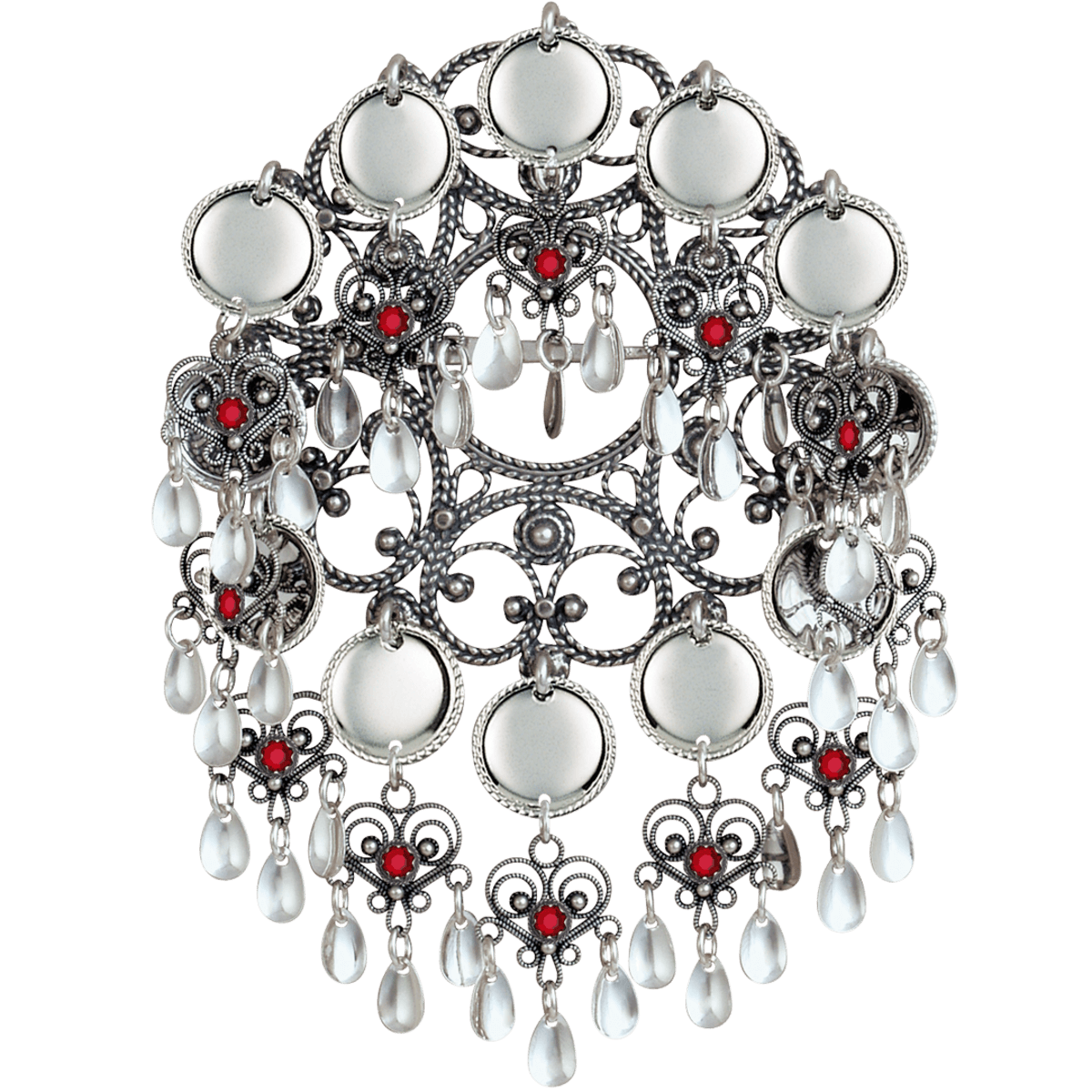 Sølje med stein, oksidert - Bilde 1