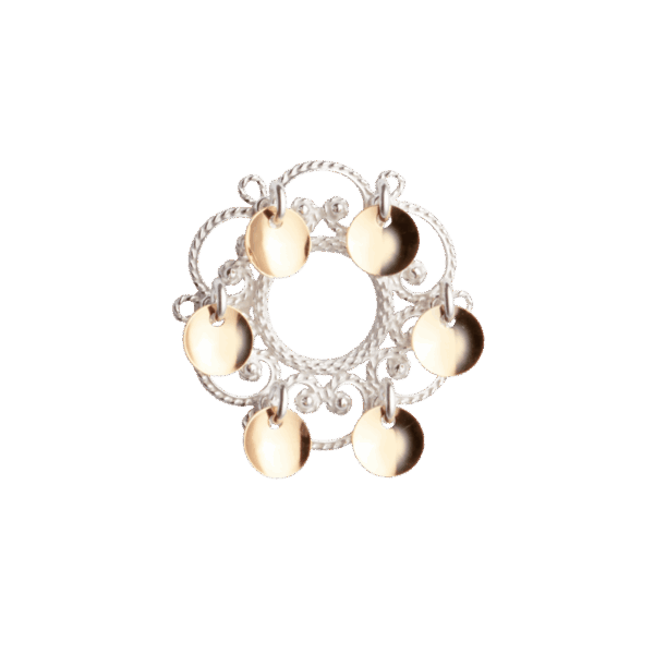 Sølje, kvit/forgylt