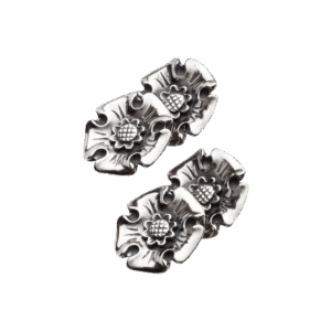 Mansjettknappar Trondheimsrosen, oksidert