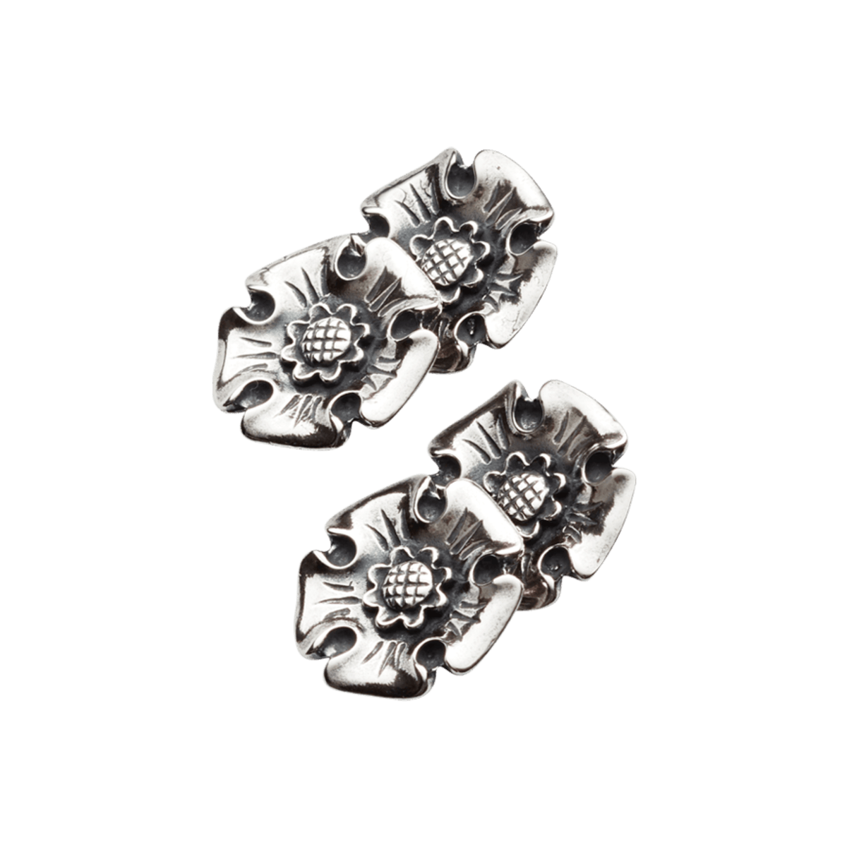 Mansjettknappar Trondheimsrosen, oksidert - Bilde 1