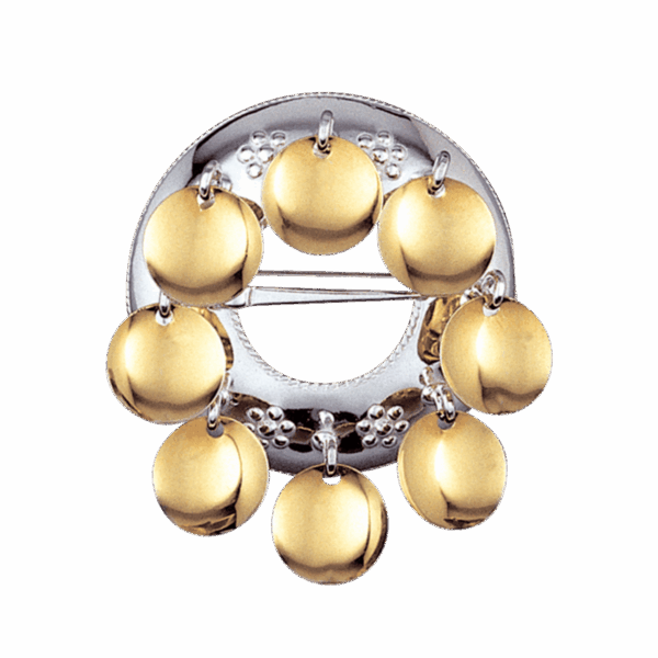 Sølje, kvit/forgylt