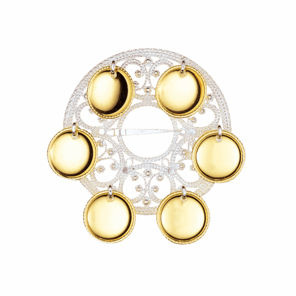 Sølje Aust Agder med forgylte trådkantlauv, kvit