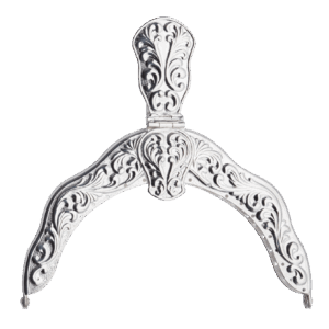 Veskelås forsølva, kvit