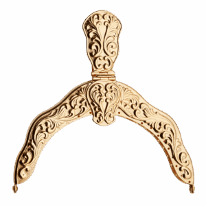 Veskelås forsølva, forgylt