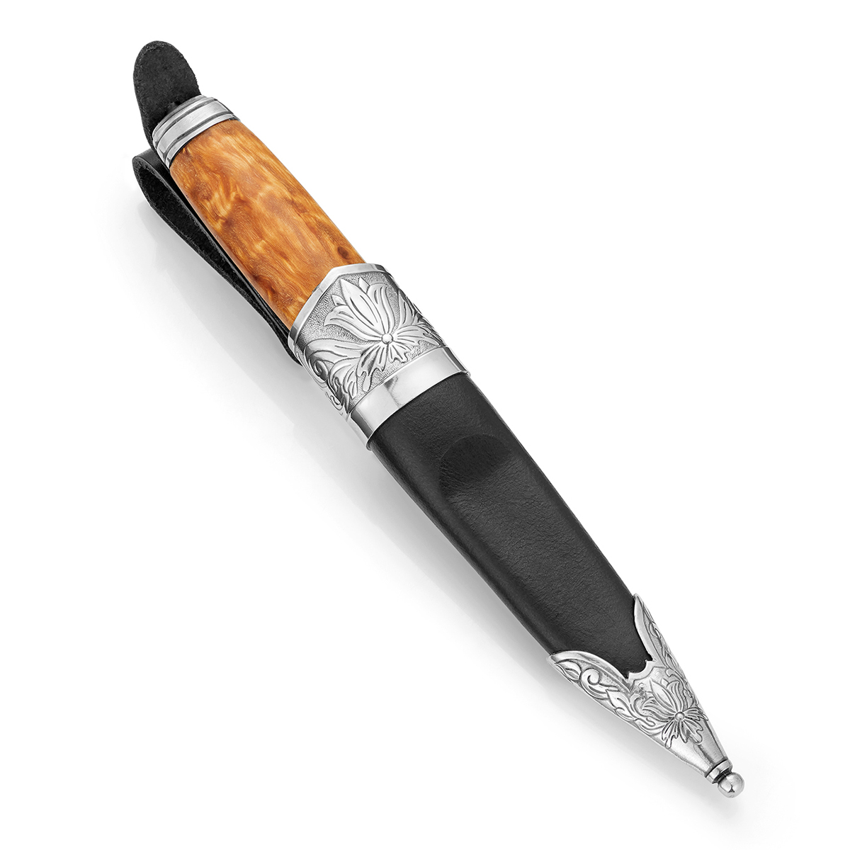 Myte slirekniv med tinndekor - Bilde 1