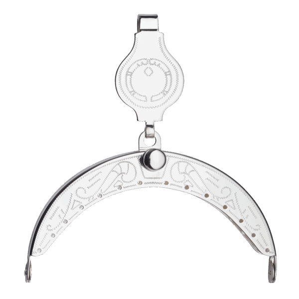 Veskelås forsølva, kvit