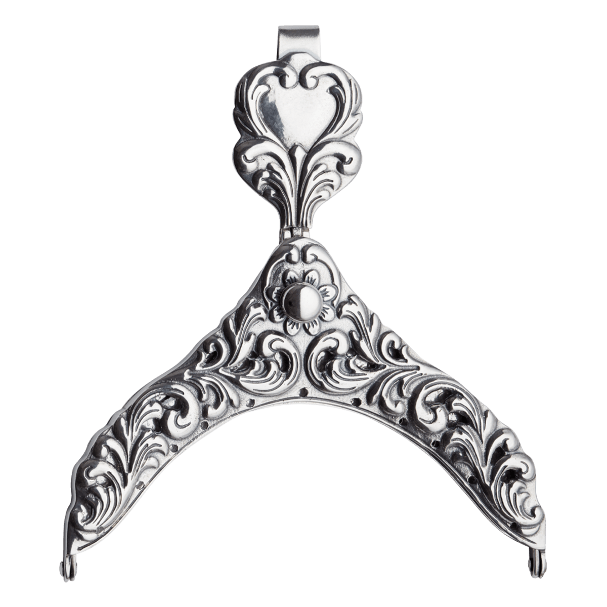 Veskelås Telemark gjennombrutt forsølva, oksidert - Bilde 1