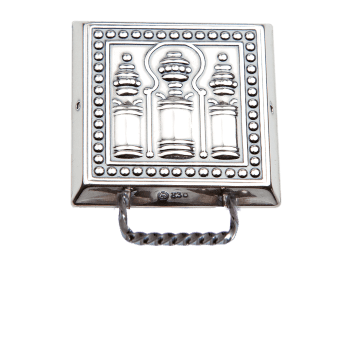 Veskestøl stor med kort hempe, oksidert - Bilde 1