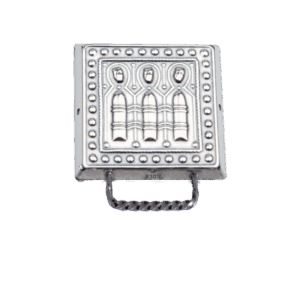 Veskestøl liten med kort hempe, oksidert