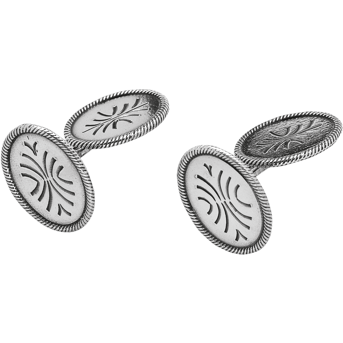 Mansjettknapper Oppdal, oksidert, mann og dame - Bilde 1