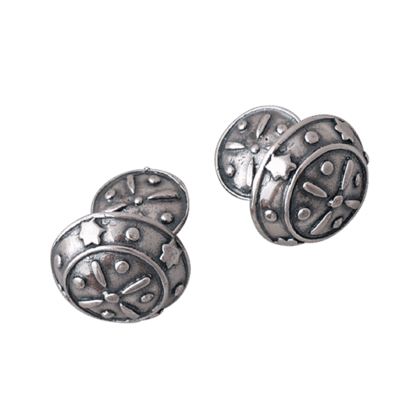 Mansjettknappar Troms utan kule, oksidert