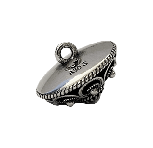 Knapp 17 mm med botn, oksidert