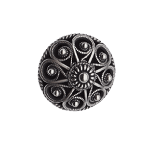 Knapp 17 mm med botn, oksidert - Bilde 1