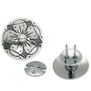 Knapp til kniv 19 mm, oksidert