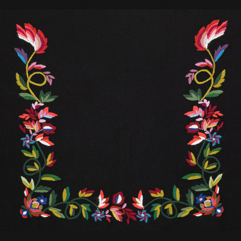 Materialpakke brodert sjal og forkle Vest-Agderbunad - Bilde 10