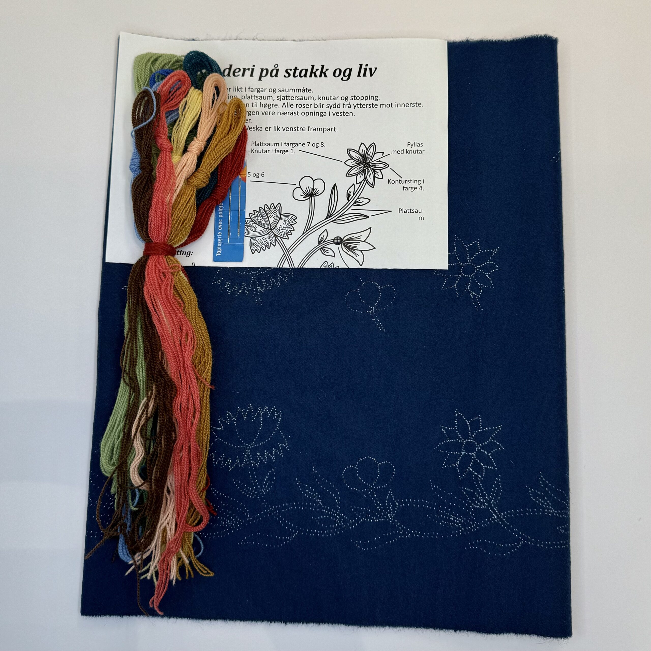 Materialpakke Nordlandsbunad prøvelapp - Bilde 3
