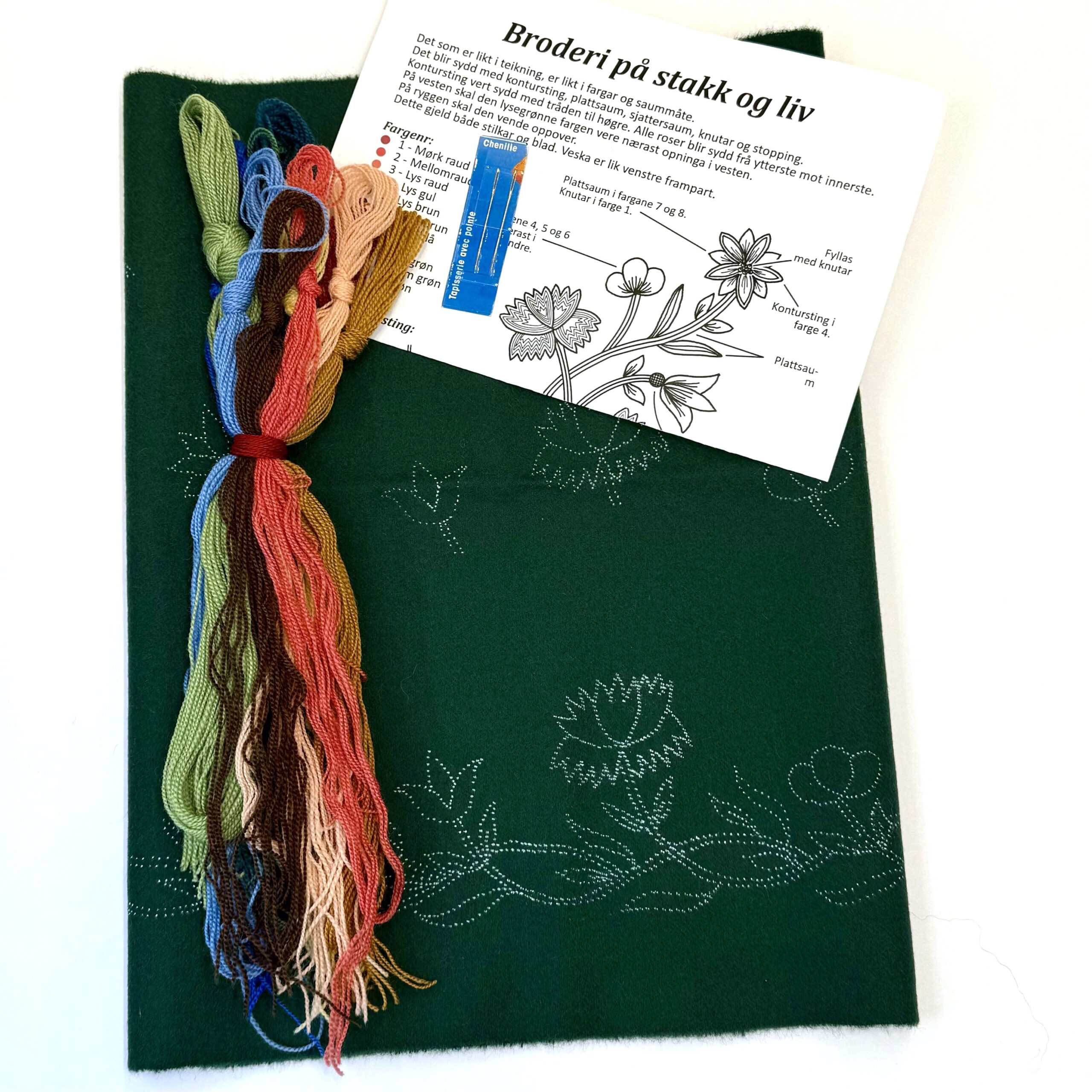 Materialpakke Nordlandsbunad prøvelapp - Bilde 4