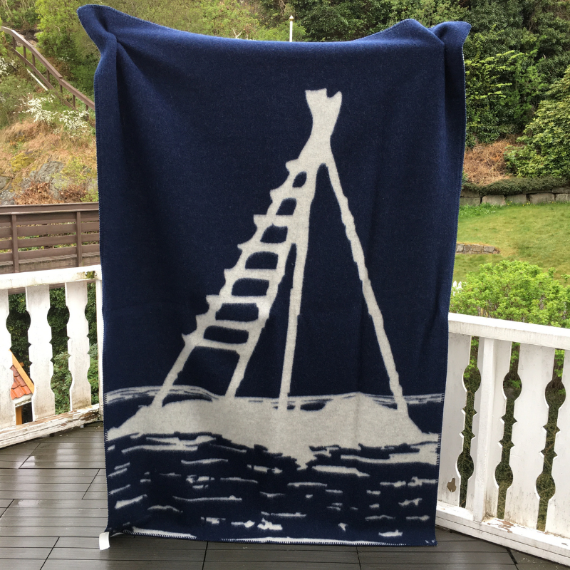 Laksestigen pledd blå - Bilde 5