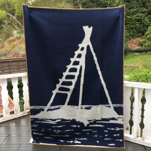 Laksestigen pledd blå