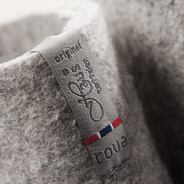 Grå tøfler i filt dame - den originale Haus tøffelen