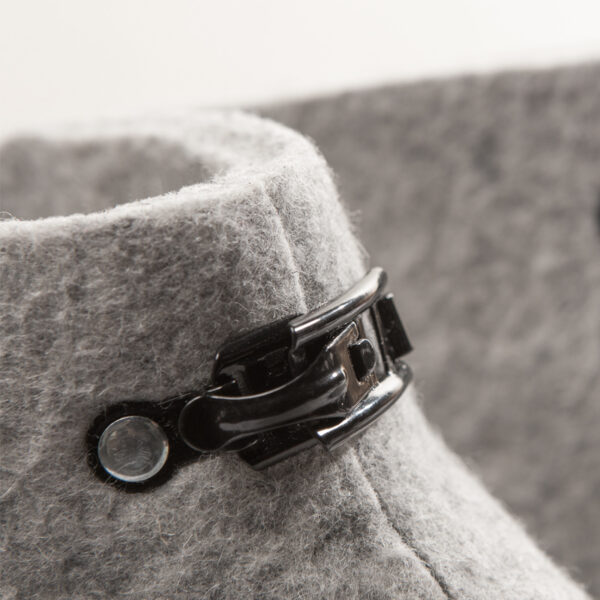 Grå tøfler i filt herre- den orginale Haustøffelen