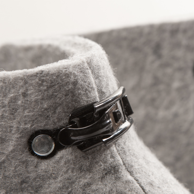 Grå tøfler i filt herre- den orginale Haustøffelen - Bilde 16