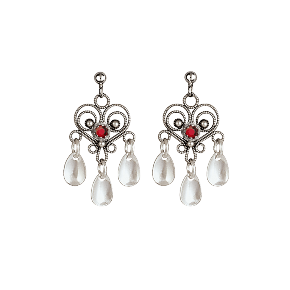 Øyrepynt med stein, oksidert - Bilde 1