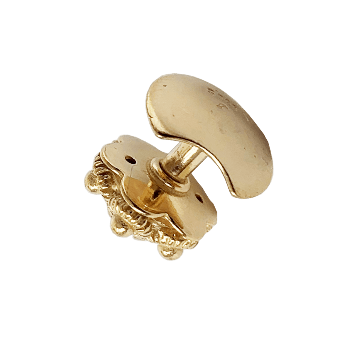 Halssølje Fana med raud stein og stolpe, forgylt/kvit - Bilde 2