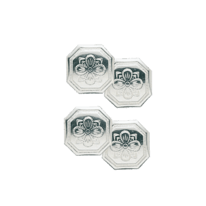 Mansjettknappar Nedre Buskerud dobbel, kvit