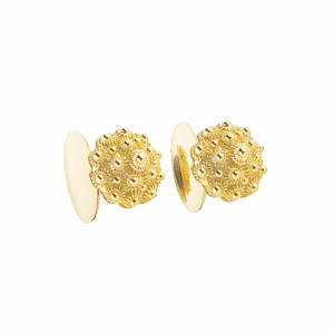 Mansjettknappar Fana med krus, forgylt