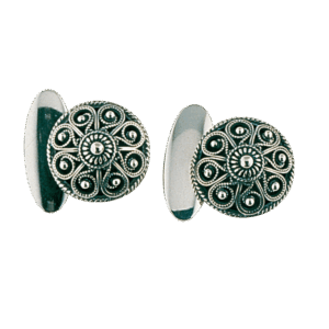 Mansjettknappar filigran, oksidert