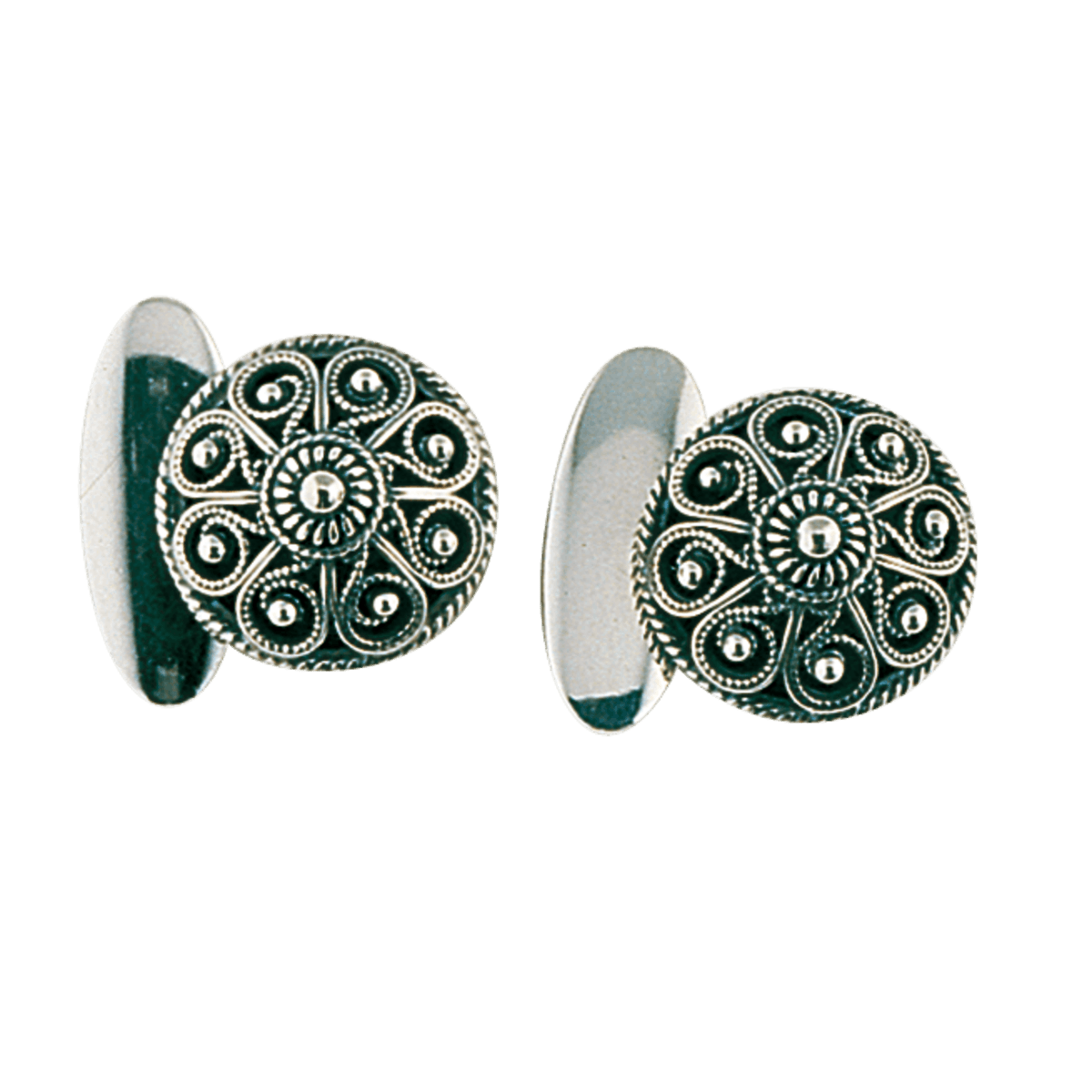 Mansjettknappar filigran, oksidert - Bilde 1