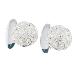 Mansjettknappar Numedal filigran, kvit