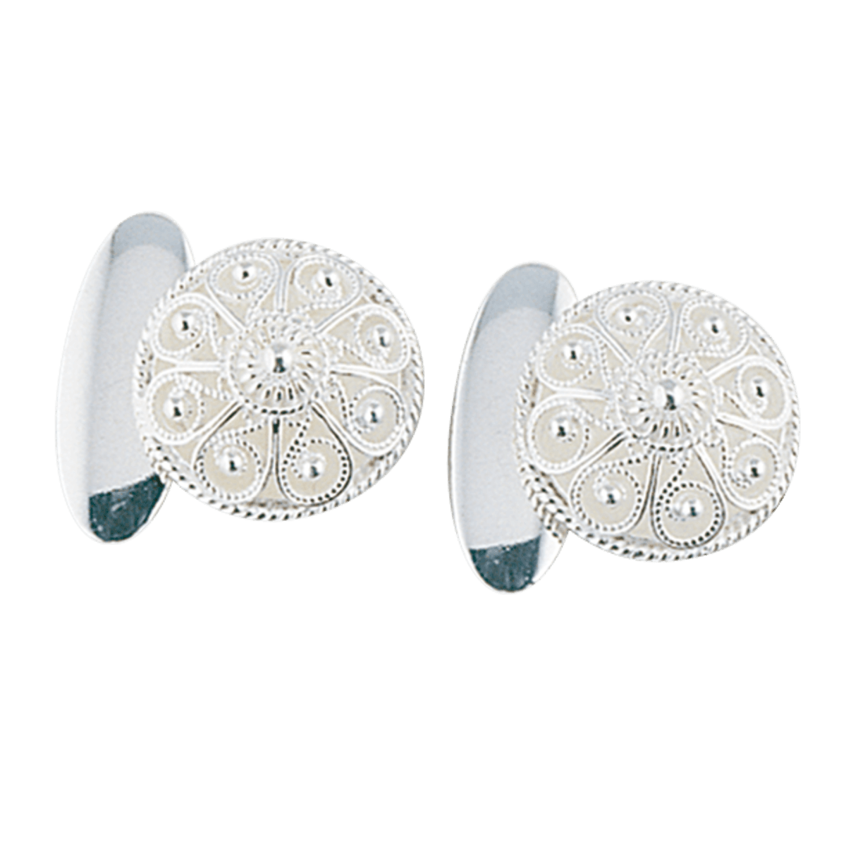 Mansjettknappar Numedal filigran, kvit - Bilde 1