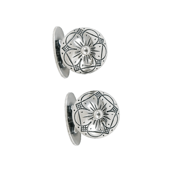 Mansjettknappar med stivt mellomstykke, oksidert