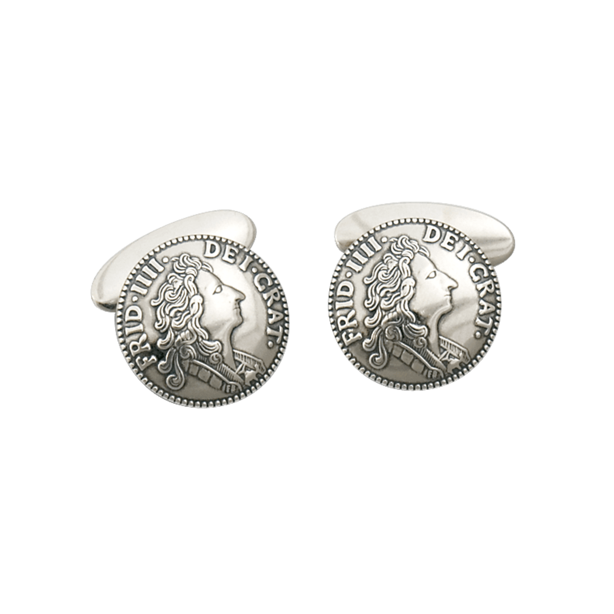 Mansjettknappar myntknapp, oksidert - Bilde 1