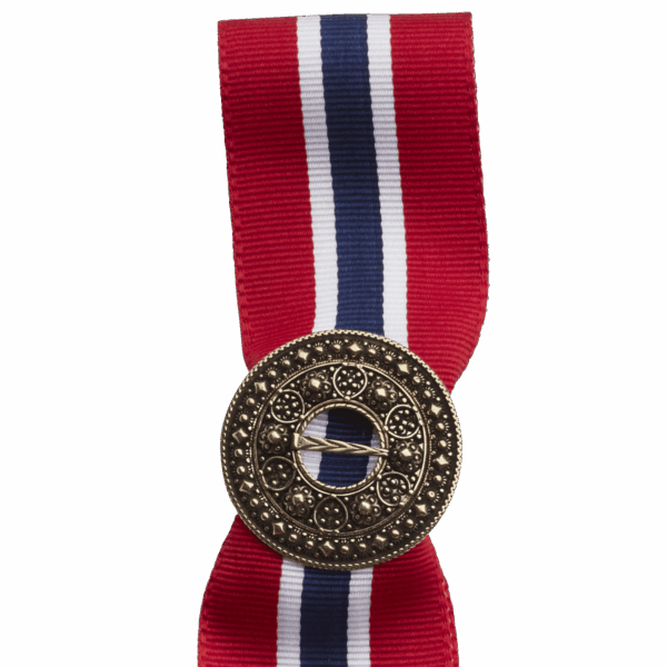 17.mai-sløyfepin 2i1, gamalforgylt