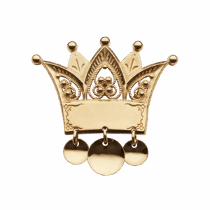 17.mai-sløyfepin 2i1 med graveringsfelt, forgylt - Bilde 3