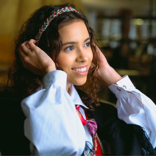 Flettet hårbånd til Vest-Agder bunaden