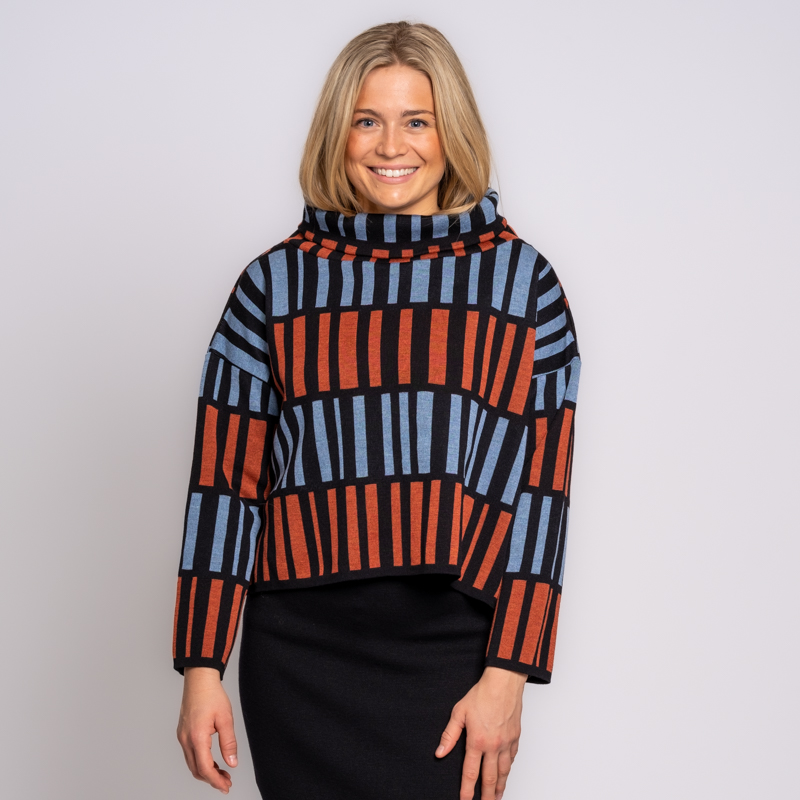 Genser lys blå/terrakotta - Bilde 2