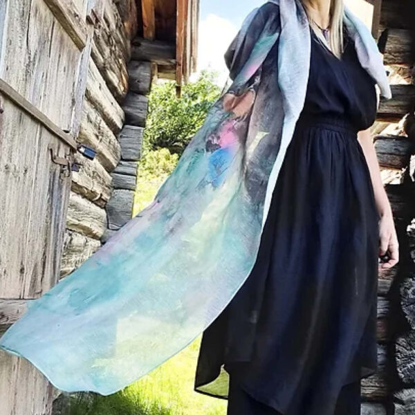 Sjal i lin/modal/silke