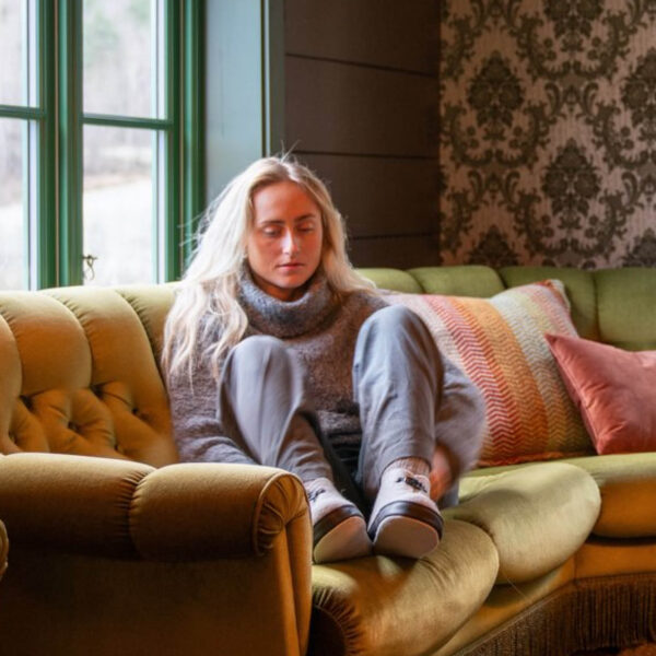 Grå tøfler i filt dame - den originale Haus tøffelen