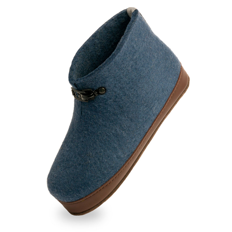 Blå tøfler i filt - Den originale Haustøffelen - Bilde 4