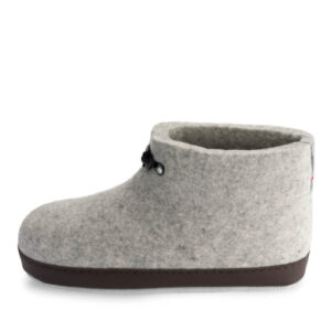 Grå tøfler i filt dame - den originale Haus tøffelen