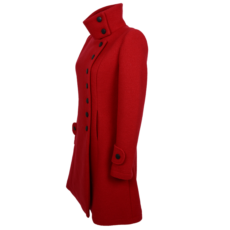 Helle tovet ullkåpe rød - Bilde 2