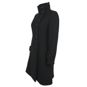 Helle tovet ullkåpe sort - Bilde 4